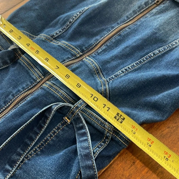 SUKISO WOMEN'S NAVY KIRA SHORT SLEEVED DENIM JUMPSUIT OVERALL SIZE SMALL - Picture 11 of 17